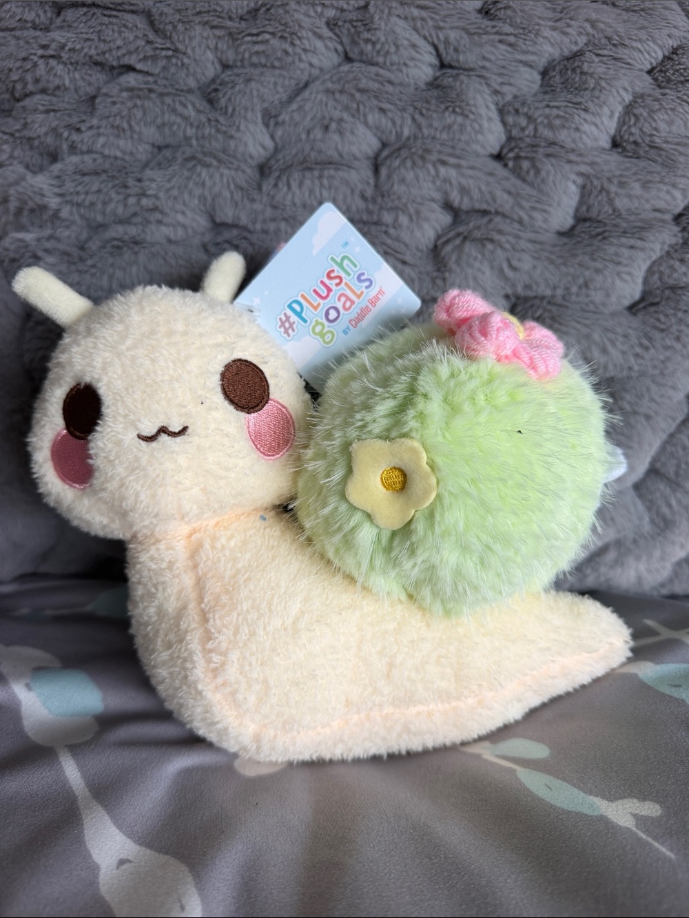 BNWT Cream & Green Snail Plush Toy